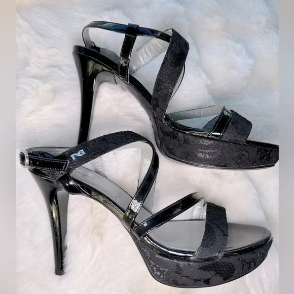 NeroGiardini Platform Heels Lace Sandals - Picture 3 of 10
